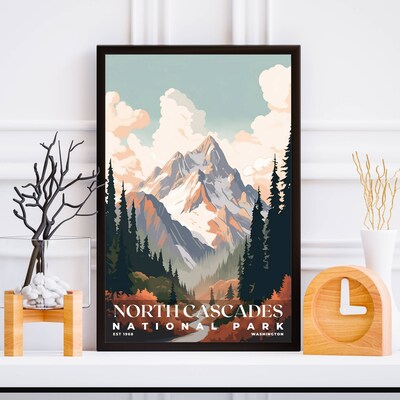 North Cascades National Park Poster, Travel Art, Office Poster, Home Decor | S3 - image5